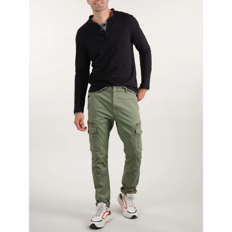 Pantalon Cargo Zippé Danakil Kaki Homme - Deeluxe 5 Pantalon Cargo Zippé Danakil Kaki Homme - Deeluxe – Image 3