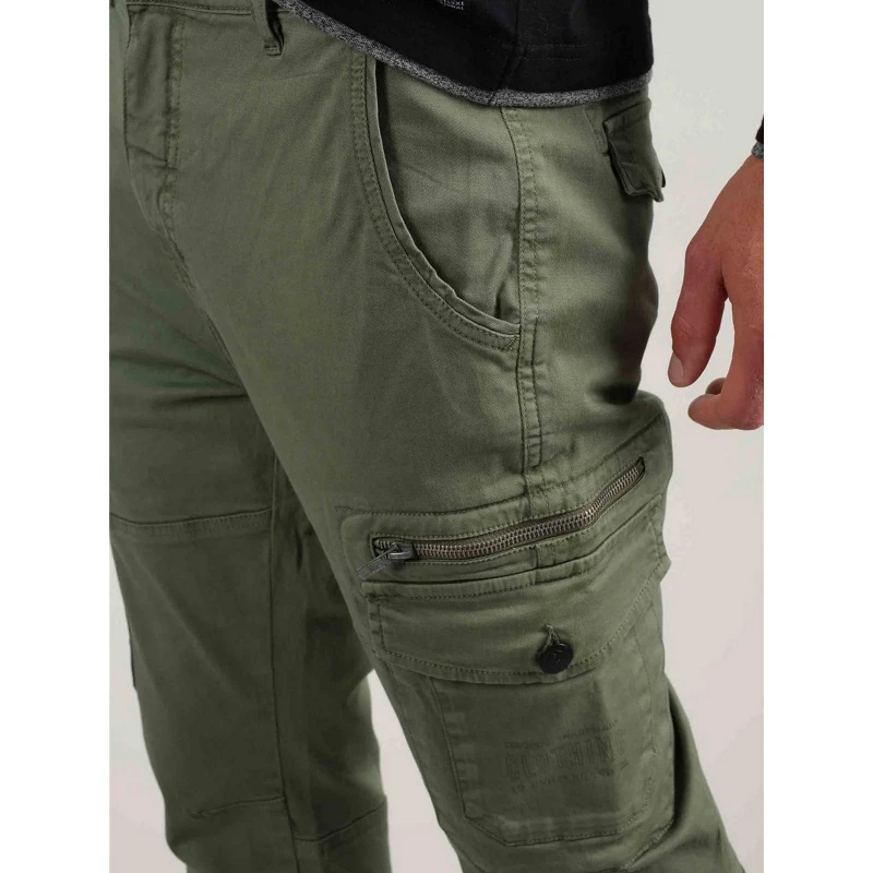 Pantalon Cargo Zippé Danakil Kaki Homme - Deeluxe 6 Pantalon Cargo Zippé Danakil Kaki Homme - Deeluxe – Image 4