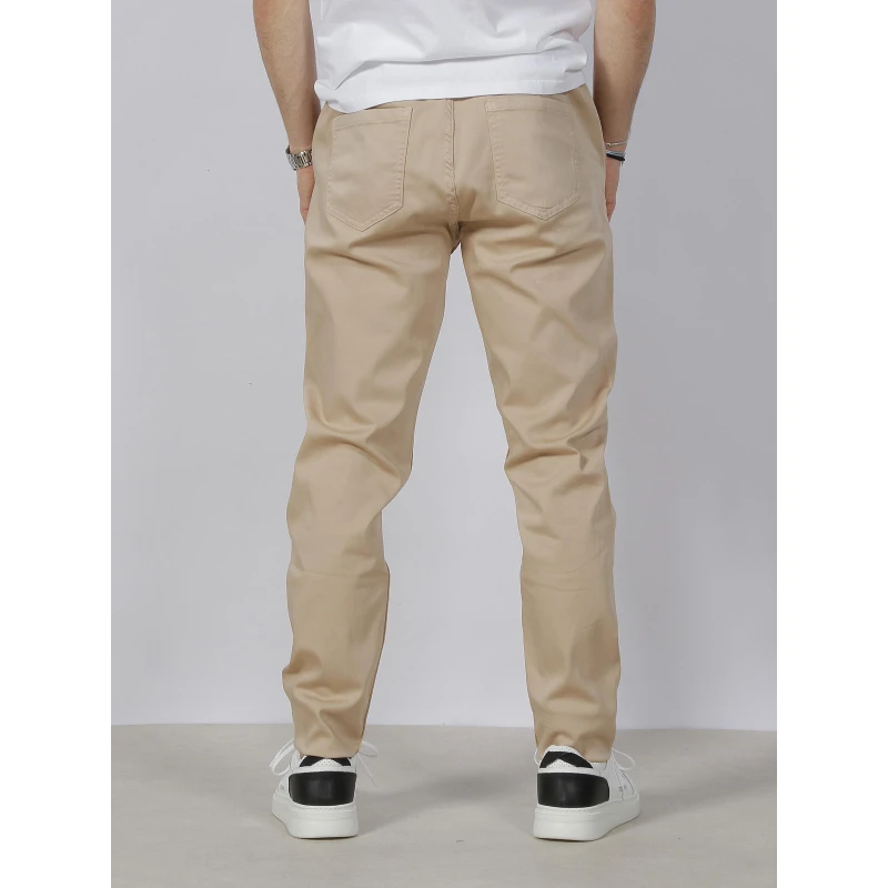 Pantalon Chino 734 Mastic Beige Homme - Serge Blanco 4 Pantalon Chino 734 Mastic Beige Homme - Serge Blanco – Image 2
