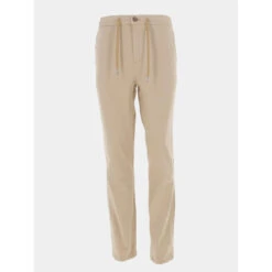 Pantalon Chino Droit Idris Beige Homme - Deeluxe