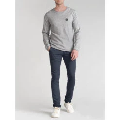 Pantalon Chino Kurt Eclipse Bleu Homme - Le Temps Des Cerises