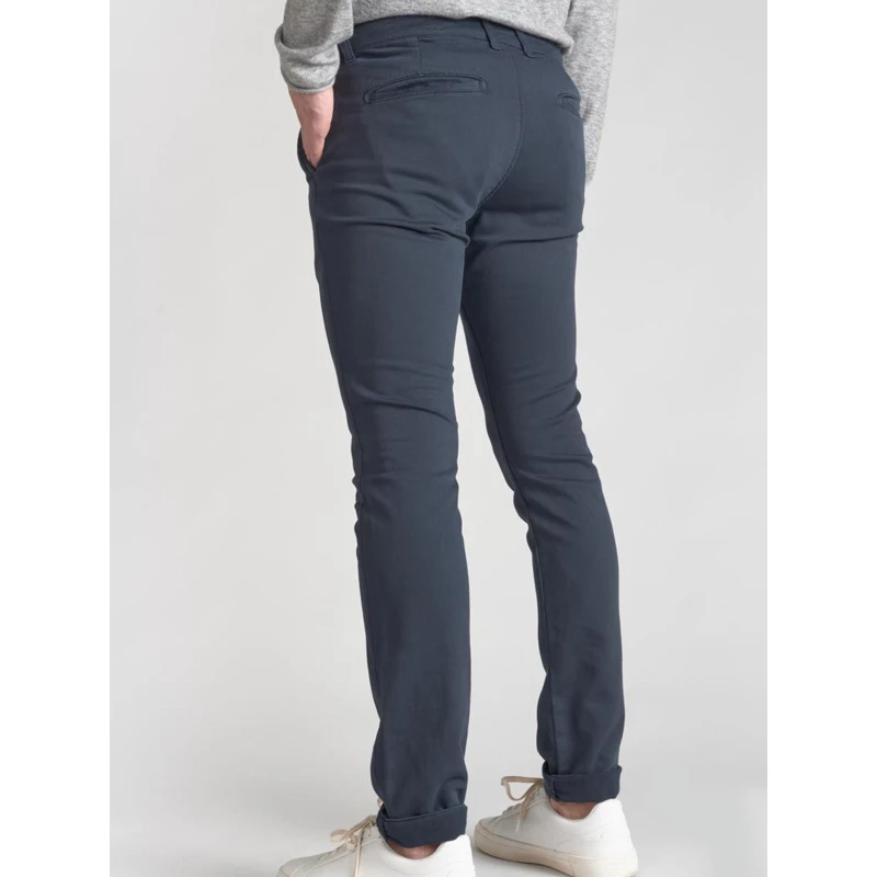 Pantalon Chino Kurt Eclipse Bleu Homme - Le Temps Des Cerises 4 Pantalon Chino Kurt Eclipse Bleu Homme - Le Temps Des Cerises – Image 2