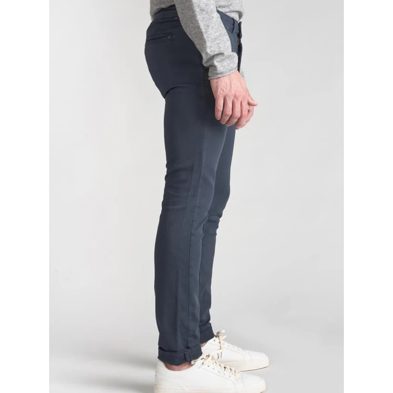 Pantalon Chino Kurt Eclipse Bleu Homme - Le Temps Des Cerises 5 Pantalon Chino Kurt Eclipse Bleu Homme - Le Temps Des Cerises – Image 3