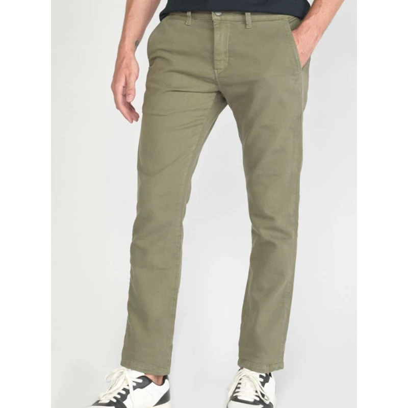 Pantalon Chino Kurt Jogg Kaki Homme - Le Temps Des Cerises 3 Pantalon Chino Kurt Jogg Kaki Homme - Le Temps Des Cerises