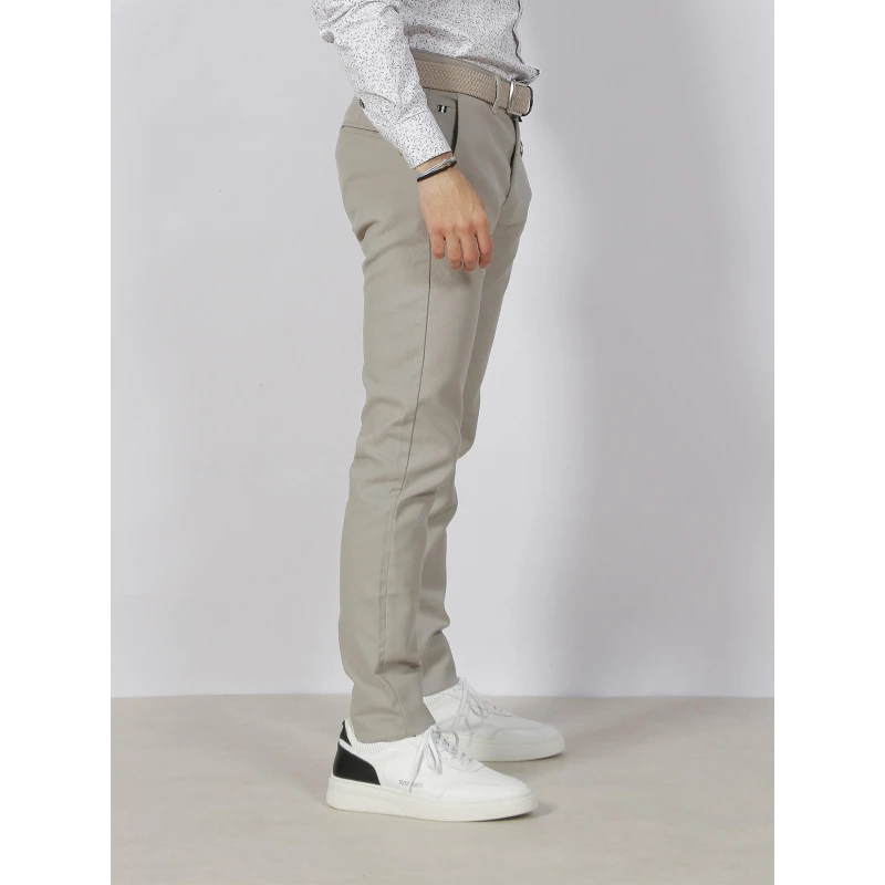 Pantalon Chino Parfait Gris Homme - Izac 5 Pantalon Chino Parfait Gris Homme - Izac – Image 3