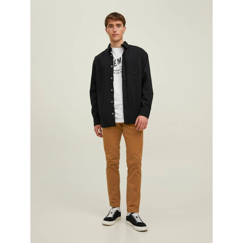 Pantalon Chino Slim Marco Bowie Marron Homme - Jack & Jones 5 Pantalon Chino Slim Marco Bowie Marron Homme - Jack & Jones – Image 3