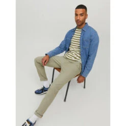Pantalon Chino Slim Marco Fury Kaki Homme - Jack & Jones -TEDDY Vetements Magasin pantalon chino slim marco fury kaki homme jack jones 2