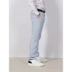 Pantalon Chino Slim Perrebi Bleu Ciel Homme - Izac -TEDDY Vetements Magasin pantalon chino slim perrebi bleu ciel homme izac 2