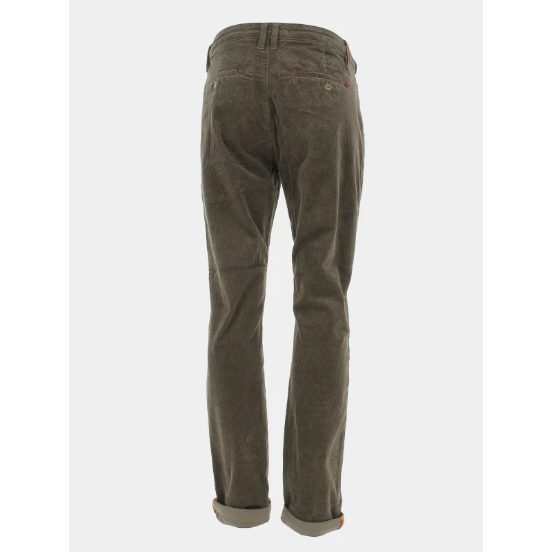 Pantalon Chino Slim Velours Kaki Homme - Benson & Cherry 4 Pantalon Chino Slim Velours Kaki Homme - Benson & Cherry – Image 2