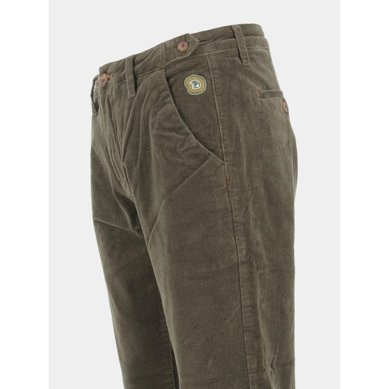 Pantalon Chino Slim Velours Kaki Homme - Benson & Cherry 6 Pantalon Chino Slim Velours Kaki Homme - Benson & Cherry – Image 4