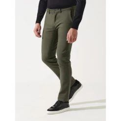 Pantalon Chino Slim Verrebi Urbain Kaki Homme - Izac