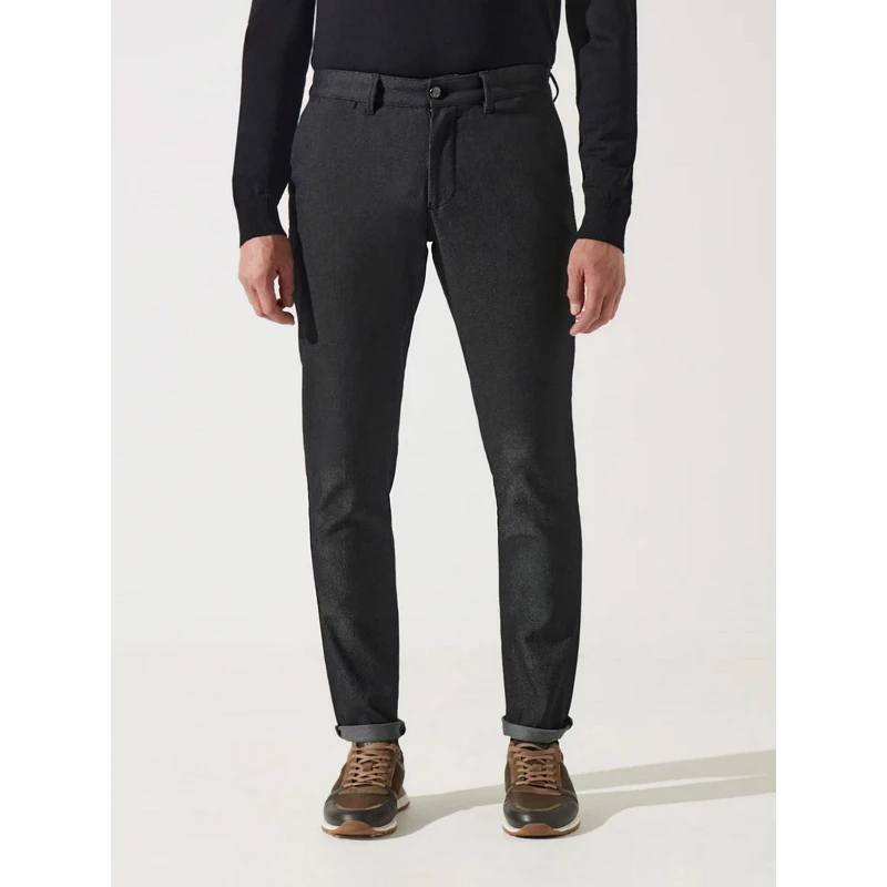 Pantalon Chino Slim Verrebi Urbain Noir Homme - Izac 3 Pantalon Chino Slim Verrebi Urbain Noir Homme - Izac