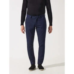 Pantalon Chino Verrebi Urbain Bleu Marine Homme - Izac