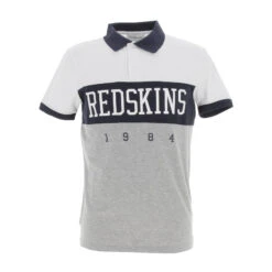 Polo Calder Gris Bleu Et Blanc Homme - Redskins