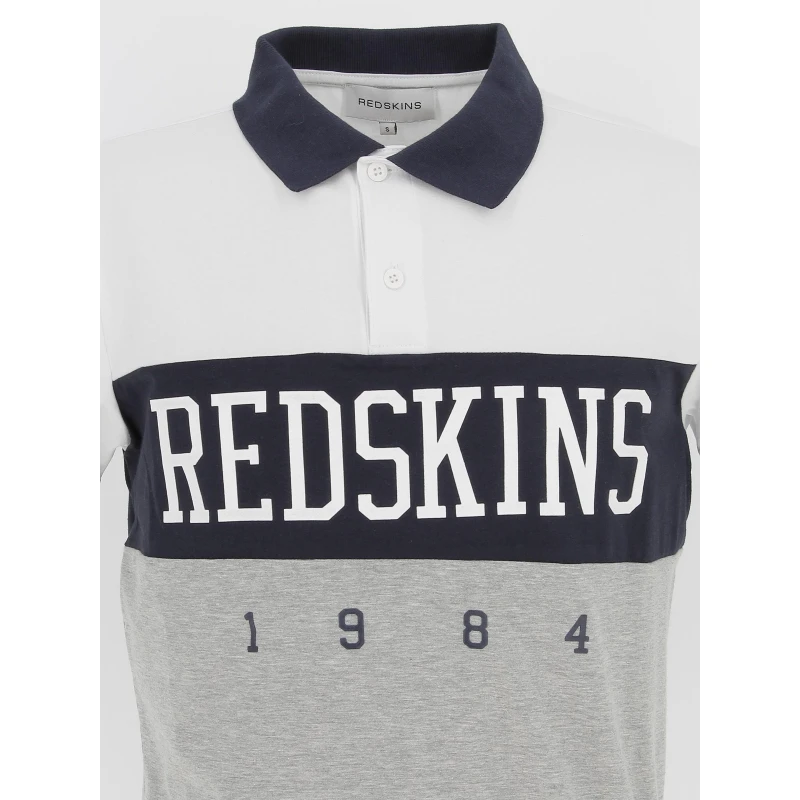 Polo Calder Gris Bleu Et Blanc Homme - Redskins 6 Polo Calder Gris Bleu Et Blanc Homme - Redskins – Image 4