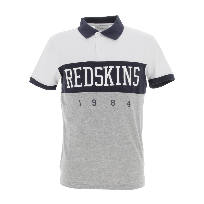 Polo Calder Gris Bleu Et Blanc Homme - Redskins 3 Polo Calder Gris Bleu Et Blanc Homme - Redskins