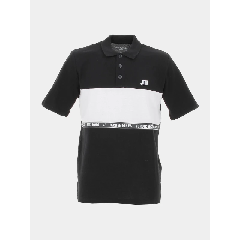 Polo Cologan Colorblock Noir Homme - Jack & Jones 3 Polo Cologan Colorblock Noir Homme - Jack & Jones