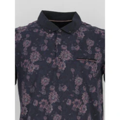 Polo Gallena Floral Bleu Marine Homme - Benson & Cherry -TEDDY Vetements Magasin polo gallena floral bleu marine homme benson cherry 2