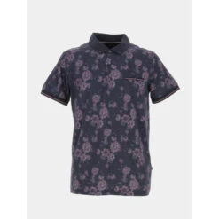 Polo Gallena Floral Bleu Marine Homme - Benson & Cherry