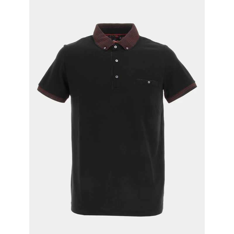 Polo Garance Uni Noir Homme - Benson & Cherry 3 Polo Garance Uni Noir Homme - Benson & Cherry