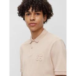Polo Logo Embossé Drouts Beige Homme - Hugo -TEDDY Vetements Magasin polo logo embosse drouts beige homme hugo 3