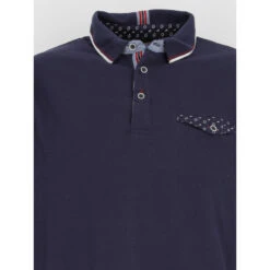 Polo Manches Longues Sidestep Bleu Homme - Union Black -TEDDY Vetements Magasin polo manches longues sidestep bleu homme union black 3