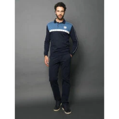 Polo Manches Longues Team Bleu Homme - Delahaye