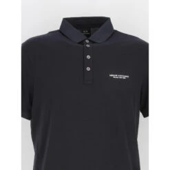 Polo Navy Bleu Marine Homme - Armani Exchange -TEDDY Vetements Magasin polo navy bleu marine homme armani exchange 2