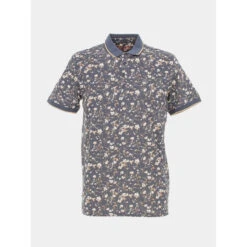 Polo Pasy Floral Noir Homme - Teddy Smith