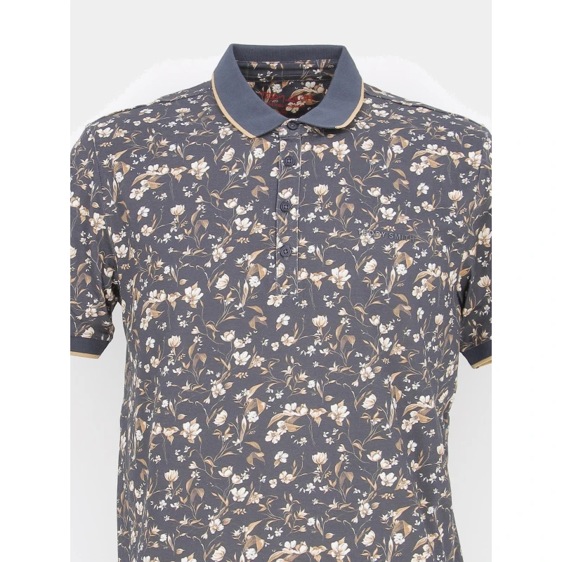 Polo Pasy Floral Noir Homme - Teddy Smith 6 Polo Pasy Floral Noir Homme - Teddy Smith – Image 4