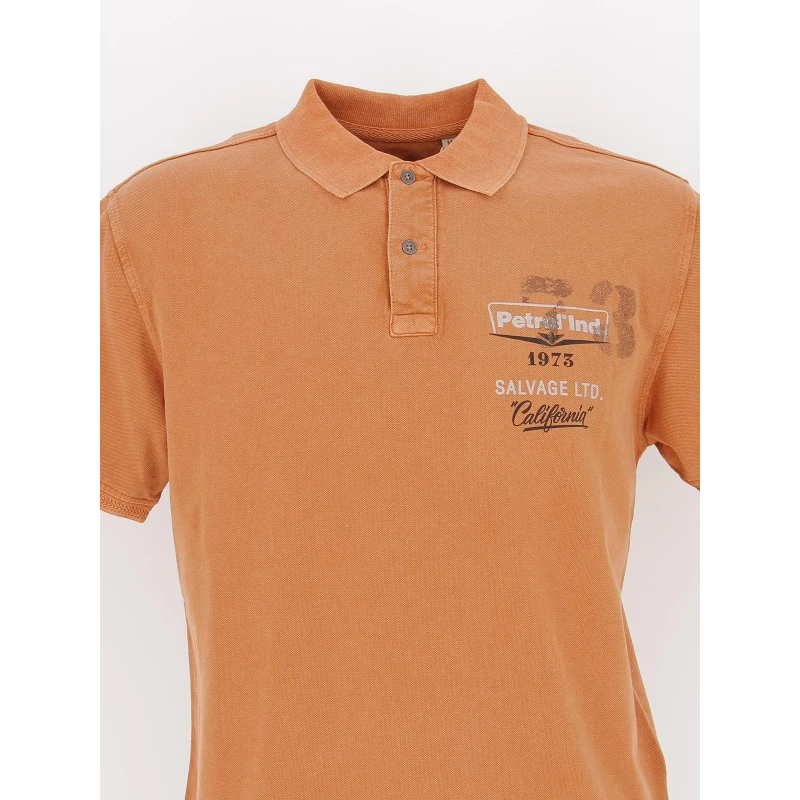 Polo Uni California Orange Homme - Petrol Industries 5 Polo Uni California Orange Homme - Petrol Industries – Image 3