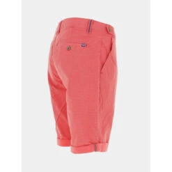 Short Chino Imprimés Brint Rouge Homme - Benson & Cherry -TEDDY Vetements Magasin short chino imprimes brint rouge homme benson cherry 3