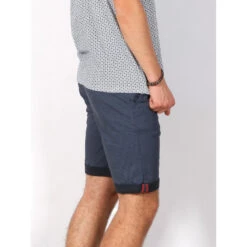 Short Chino Twill Stretch Imprimés Bleu Marine - Rms 26 -TEDDY Vetements Magasin short chino twill stretch imprimes bleu marine rms 26 2