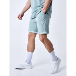 Short Logo Brodé Bande Bleu Vert Homme - Project X Paris -TEDDY Vetements Magasin short logo brode bande bleu vert homme project x paris 2