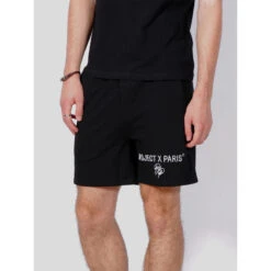 Short Logo Imprimé Relief Noir Homme - Project X Paris