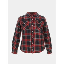 Surchemise à Carreaux Matelassée Rouge Homme - Treeker 9