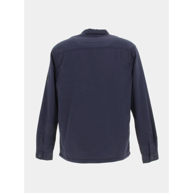 Surchemise Doublée Teddy Bleu Marine Homme - Jack & Jones 3 Surchemise Doublée Teddy Bleu Marine Homme - Jack & Jones – Image 2