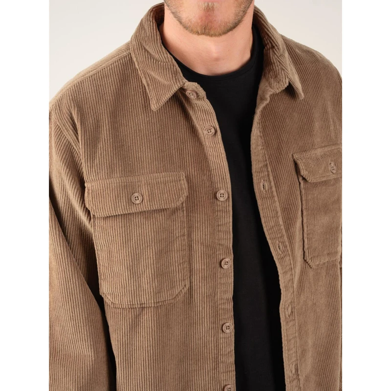 Surchemise Velours Alino Beige Homme - Deeluxe 5 Surchemise Velours Alino Beige Homme - Deeluxe – Image 3