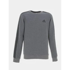 Sweat 3 Stripes Gris Anthracite Homme - Adidas