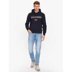 Sweat à Capuche Ayas Bleu Marine Homme - Napapijri -TEDDY Vetements Magasin sweat a capuche ayas bleu marine homme napapijri 2