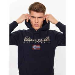 Sweat à Capuche Ayas Bleu Marine Homme - Napapijri -TEDDY Vetements Magasin sweat a capuche ayas bleu marine homme napapijri 3