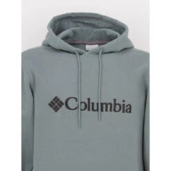 Sweat à Capuche Basic Logo Gris Vert Homme - Columbia -TEDDY Vetements Magasin sweat a capuche basic logo gris vert homme columbia 2