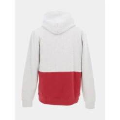 Sweat à Capuche Bicolore Embossé Gris Rouge Homme - Quiksilver -TEDDY Vetements Magasin sweat a capuche bicolore embosse gris rouge homme quiksilver 1