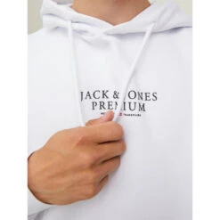 Sweat à Capuche Bluearchie Premium Blanc Homme - Jack & Jones -TEDDY Vetements Magasin sweat a capuche bluearchie premium blanc homme jack jones 3