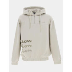 Sweat à Capuche Col Zippé Vert Homme - Champion