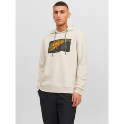 Sweat à Capuche Cologan Aw23 Beige Homme - Jack & Jones