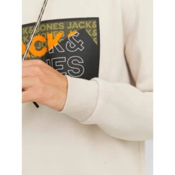 Sweat à Capuche Cologan Aw23 Beige Homme - Jack & Jones -TEDDY Vetements Magasin sweat a capuche cologan aw23 beige homme jack jones 3