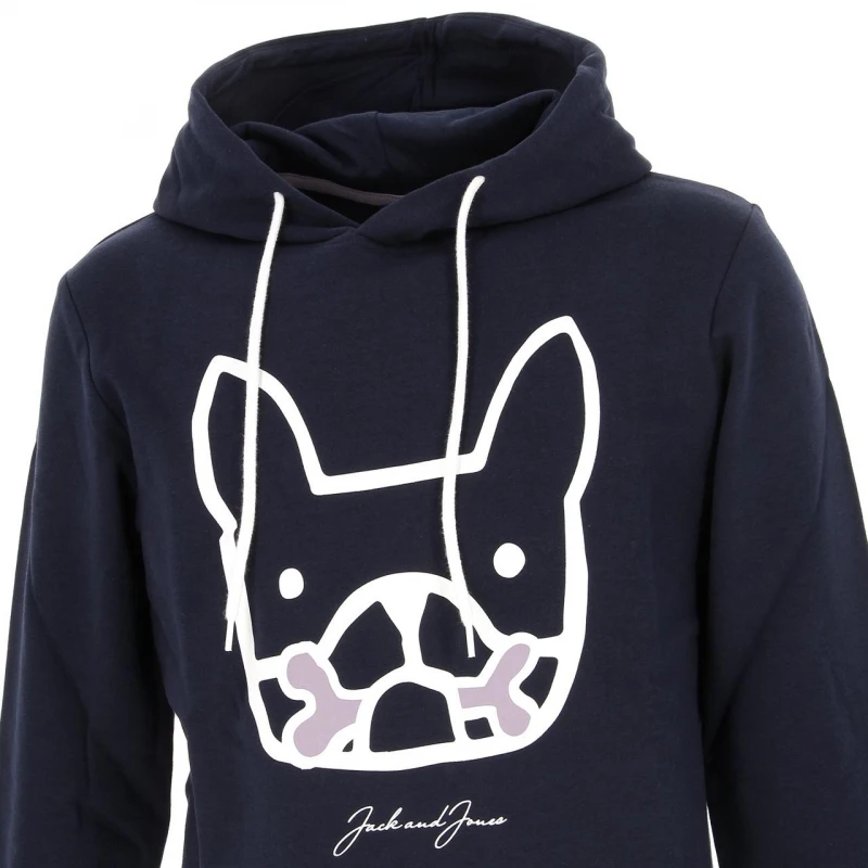 Sweat à Capuche Dog And Bones Bleu Homme - Jack & Jones 5 Sweat à Capuche Dog And Bones Bleu Homme - Jack & Jones – Image 3