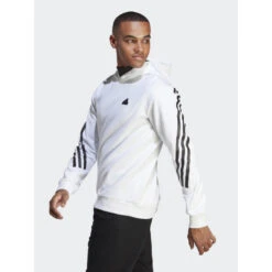 Sweat à Capuche Fi 3s Logo Badge Blanc Homme - Adidas -TEDDY Vetements Magasin sweat a capuche fi 3s logo badge blanc homme adidas 2