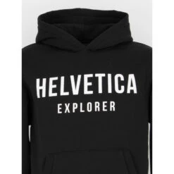 Sweat à Capuche Laun Noir Homme - Helvetica 8 Sweat à Capuche Laun Noir Homme - Helvetica -TEDDY Vetements Magasin sweat a capuche laun noir homme helvetica 2
